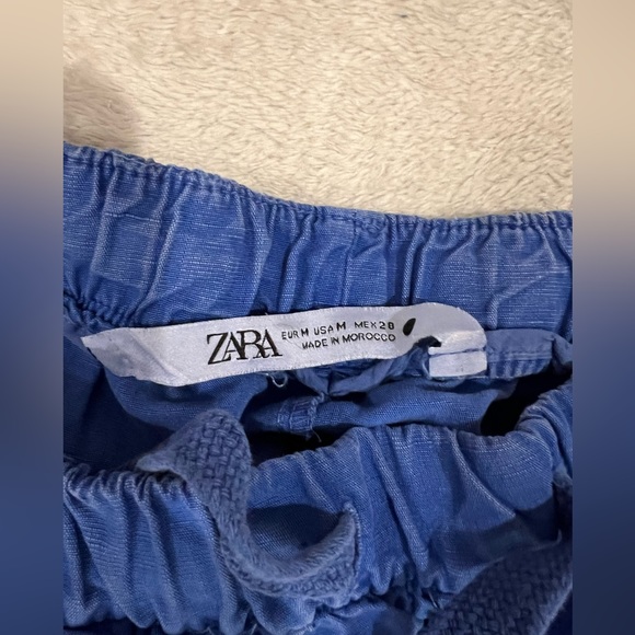 Zara blue linen pants - Picture 2 of 5